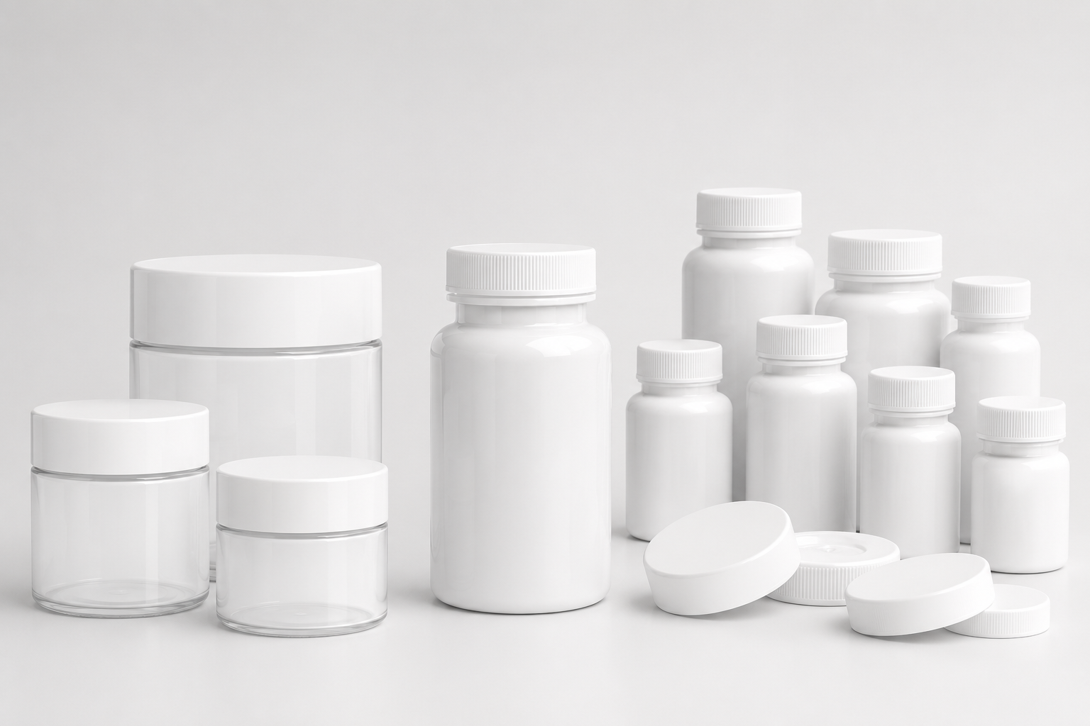 Schraubdeckeldosen: Sicher verschlossen, mehrfach verwendbar – perfekt für empfindliche oder hygroskopische Produkte wie Pulver oder Kapseln.